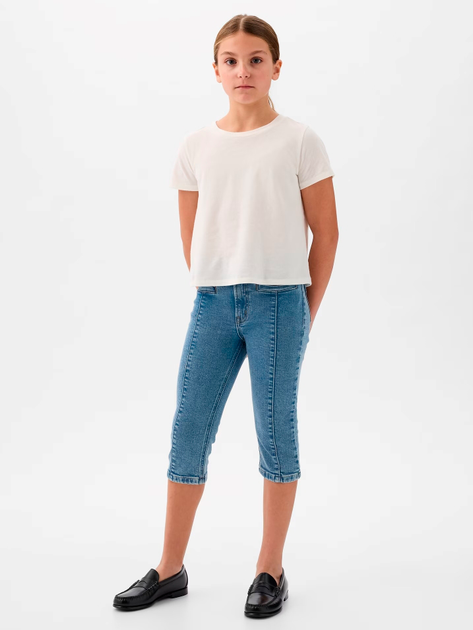Детские джинсовые бриджи для девочки GAP 965852877 128 см Синие (1159840966) - изображение 3