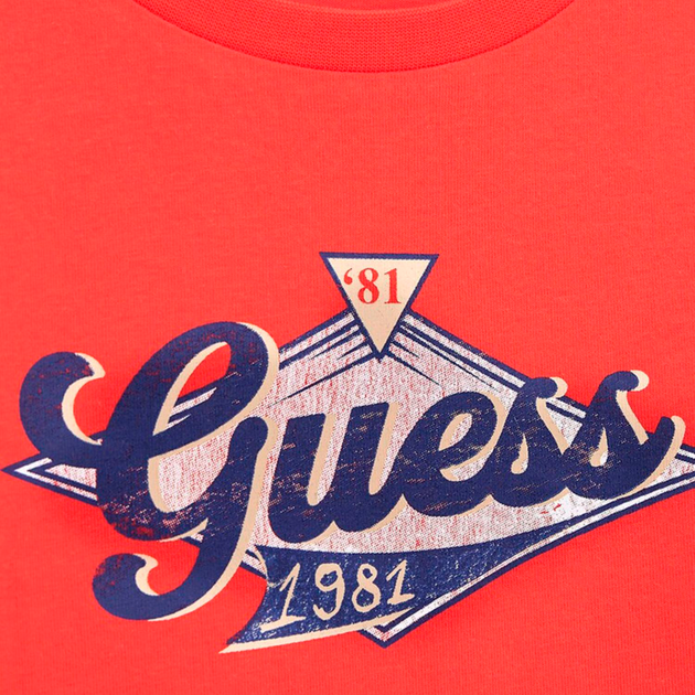 Подростковый лонгслив для мальчика Guess 921765411 140 см Красный (1159841308) - изображение 3