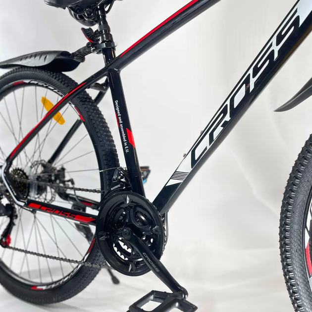 Велосипед CrossBike 26" Tracker 2025 Рама 17" black-red - Фото 5 Велосипед CrossBike 26" Tracker 2025 Рама 17" black-red - изображение 5