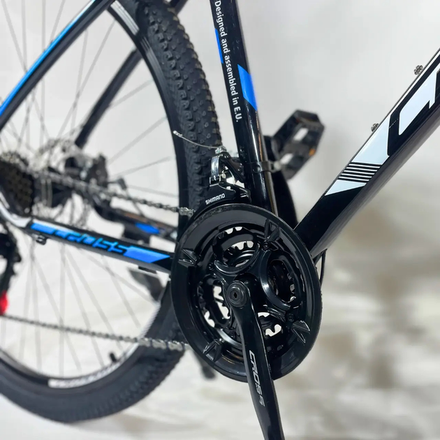 Велосипед CrossBike 26" Tracker 2025 Рама 17" black-blue - изображение 3