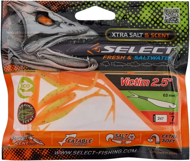 Силикон Select Victim V-Tail 2.5"" #247 (7 шт / уп) - изображение 2