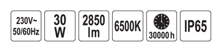 Reflektor YATO SMD LED 30W 2850Lm (YT-818241) - obraz 5