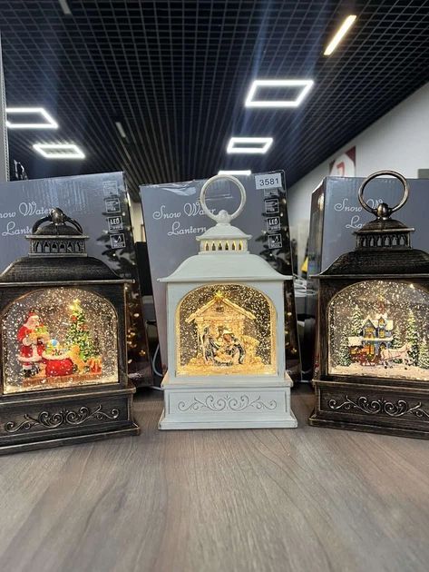 Новорічний музичний ліхтар нічник з підсвічуванням Xmas 24072D Різдвяна ніч - зображення 3