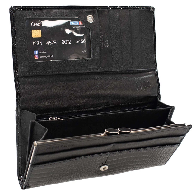 Кошелек женский кожаный Semi Line RFID Black (P8228-0) - изображение 2