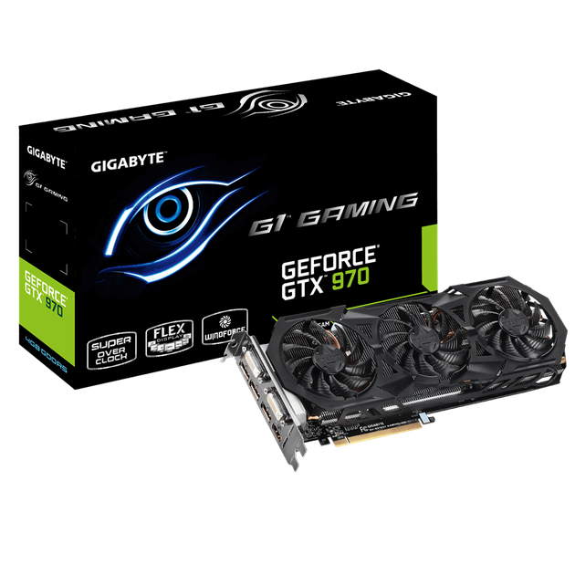 Відеокарта GeForce GTX 970 4GB Gigabyte G1 Gaming (GV-N970G1 GAMING-4GD) Б/В - Фото 1 Відеокарта GeForce GTX 970 4GB Gigabyte G1 Gaming (GV-N970G1 GAMING-4GD) Б/В - зображення 1