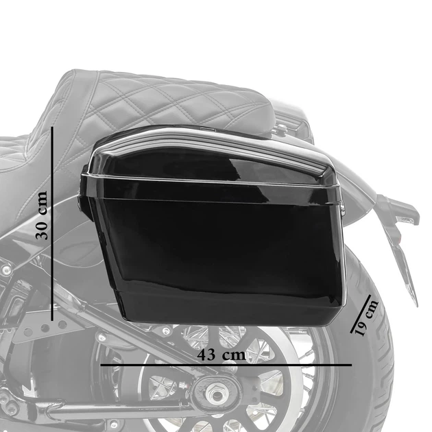 Комплект бічних кофрів для Kawasaki VN 900 Custom Craftride Nevada по 20 літрів - изображение 4