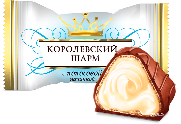 Упаковка конфет АВК Королевский шарм с кокосовой начинкой 1 кг ...