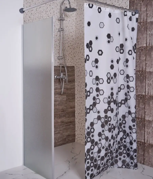 Шторка для ванной комнаты Miranda Troy black 180*200 cм - изображение 2
