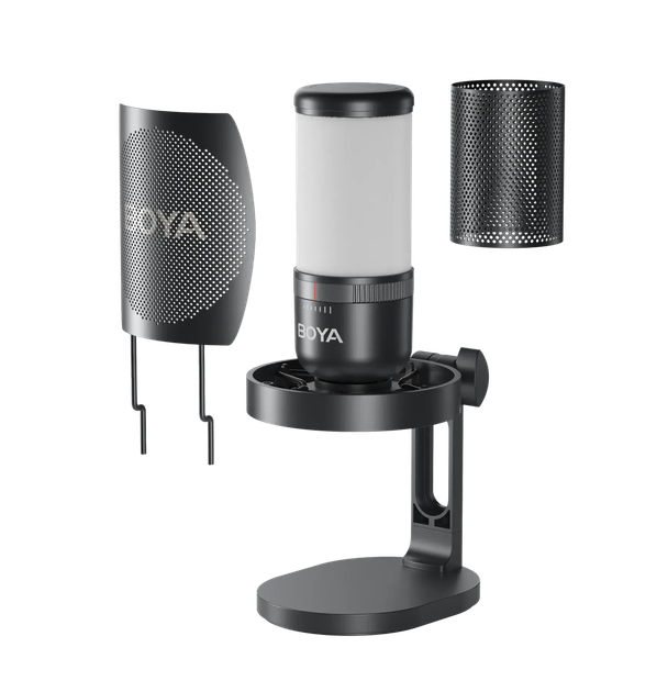 Микрофон BOYA K3 с шумоподавлением и RGB-подсветкой - Фото 3 Микрофон BOYA K3 с шумоподавлением и RGB-подсветкой - изображение 3
