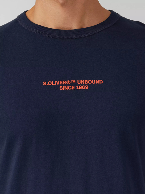 T-shirt męski bawełniany s.Oliver 10.3.11.12.130.2170132-59D2 3XL Ciemnogranatowy (4099978329011) - obraz 4