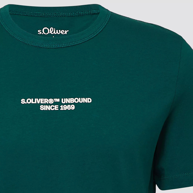 T-shirt męski bawełniany s.Oliver 10.3.11.12.130.2170132-79D2 M Zielona (4099978329097) - obraz 5