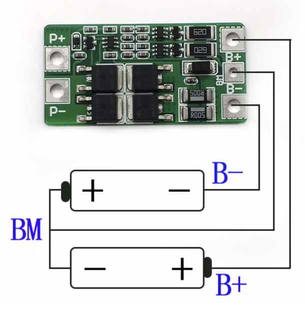 Плата защиты BMS 2s 6.4В 10А LiFePO4 с балансировкой - Фото 2 Плата защиты BMS 2s 6.4В 10А LiFePO4 с балансировкой - изображение 2