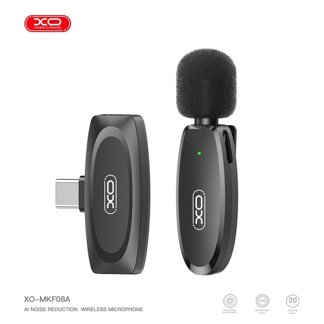 Микрофон петличный беспроводной XO MKF08A Type-C (6920680848669) - изображение 3