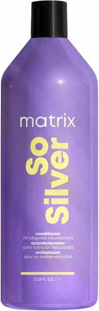 Кондиционер Matrix для питания и придания блеска волосам оттенков блонд Total Results So Silver Conditioner 1000 мл - Фото 1 Кондиционер Matrix для питания и придания блеска волосам оттенков блонд Total Results So Silver Conditioner 1000 мл - изображение 1
