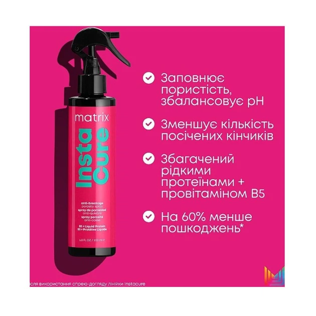 Спрей-уход Matrix для поврежденных и пористых волос Total Results Insta Cure Spray 200 мл - Фото 3 Спрей-уход Matrix для поврежденных и пористых волос Total Results Insta Cure Spray 200 мл - изображение 3
