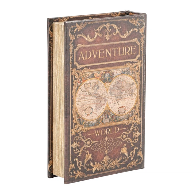 Металлическая книга-тайник с 2 ключами Приключения 26x17x5 cм - Фото 2 Металлическая книга-тайник с 2 ключами Приключения 26x17x5 cм - изображение 2