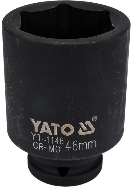 Головка ударна YATO шестигранна подовжена 3/4" 46 мм YT-1146 (5906083911460) - зображення 1