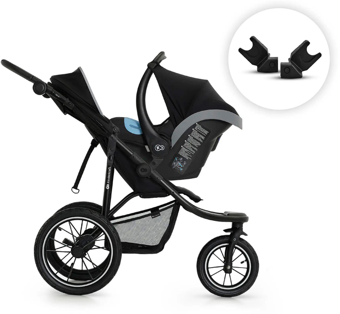 Wózek spacerowy KinderKraft Helsi 2 Black (KSHELS02BLK0000) (5902533926046) - obraz 10