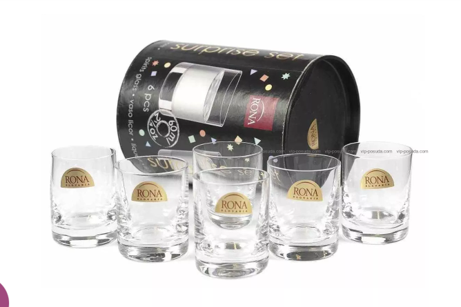 Набор стопок Rona Surprise set 1605/60 6шт в тубусе - Фото 2 Набор стопок Rona Surprise set 1605/60 6шт в тубусе - изображение 2