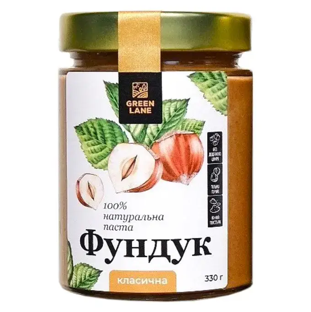 Фундукова паста GREEN LANE 330 г - Фото 1 Фундукова паста GREEN LANE 330 г - изображение 1