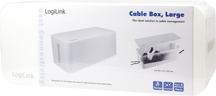 Organizer kabli Logilink Cable Box Big White (KAB0063) - obraz 9