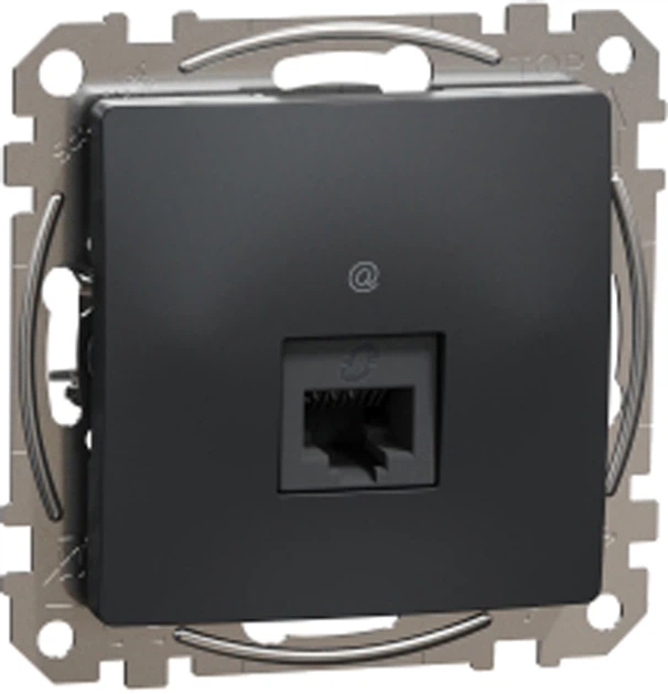 Розетка комп'ютерна Schneider Electric Sedna Design 1*RJ45 категорія 5E UTP Чорний SDD114451 - Фото 1 Розетка комп'ютерна Schneider Electric Sedna Design 1*RJ45 категорія 5E UTP Чорний SDD114451 - зображення 1