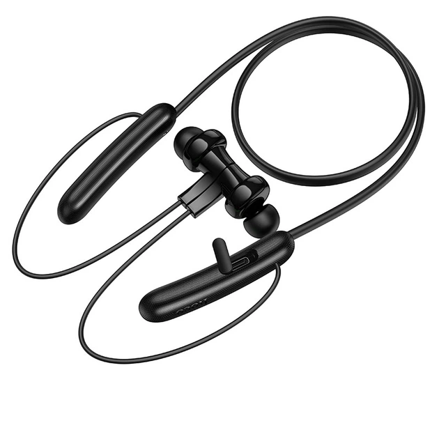 Беспроводные Bluetooth наушники HOCO ES75 BT5.4, IPX4, 30H для бега для спорта с шейной дужкой Black - Фото 4 Беспроводные Bluetooth наушники HOCO ES75 BT5.4, IPX4, 30H для бега для спорта с шейной дужкой Black - изображение 4