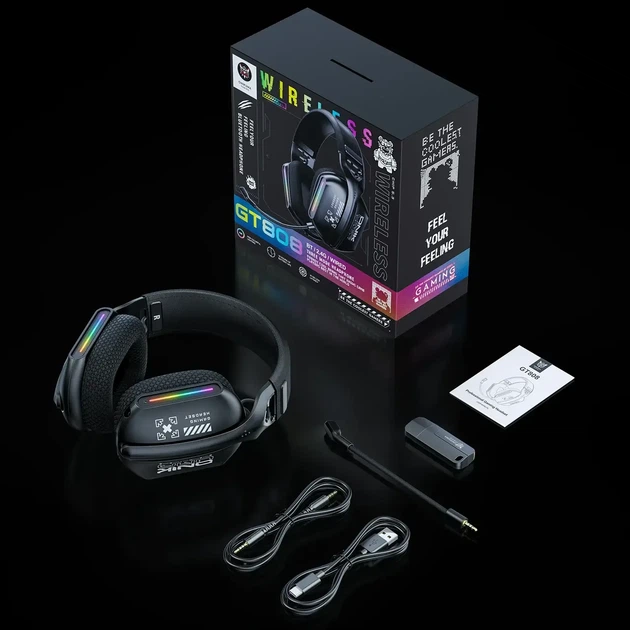 Беспроводные игровые наушники ONIKUMA GT808 Tri-Mode с микрофоном