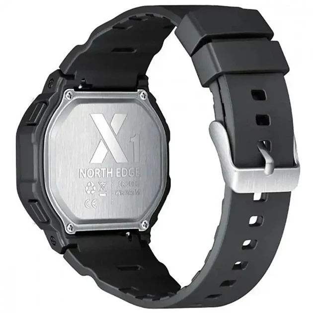 Цифровые часы North Edge X1 (Черный, 5 BAR, водостойкий) - изображение 2