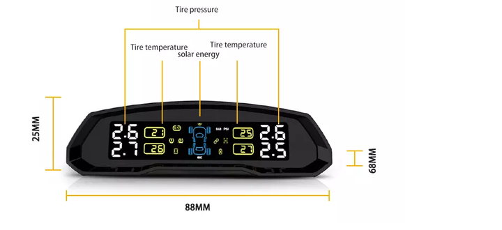 Система контролю тиску і температури в шинах Careud TPMS T802, внутрішні датчики - зображення 2