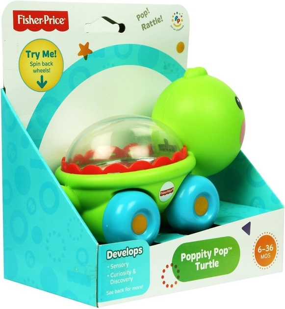 Zabawka Fisher-Price Żółwik/Hipopotam z piłeczkami (BGX29) (746775309893) - obraz 2