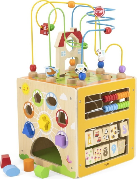Дерев'яний бізікуб Viga Toys 5 в 1 (44591) - зображення 2
