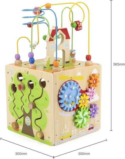 Дерев'яний бізікуб Viga Toys 5 в 1 (44591) - зображення 8
