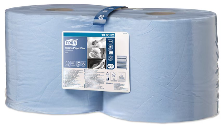Czyściwo papierowe Tork Plus W1/2 Niebieskie (TORK130052) - obraz 2