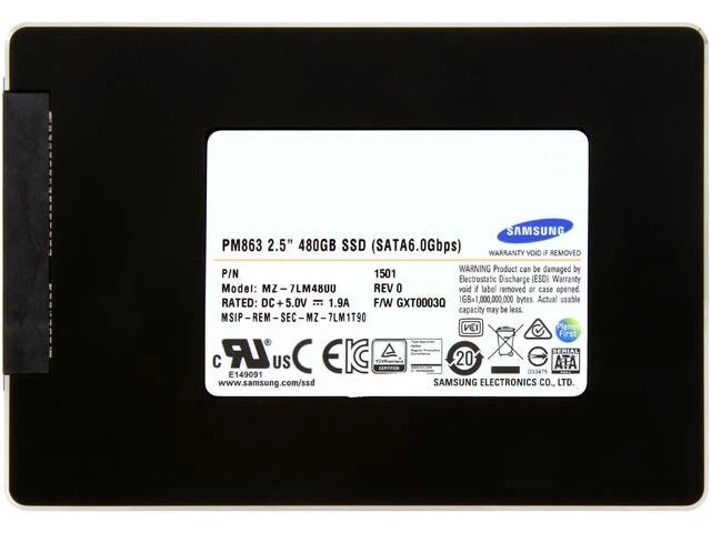 Накопичувач SSD Samsung Sata 2.5" 480Gb PM863 (MZ7LM480HCHP) Б/в - зображення 2