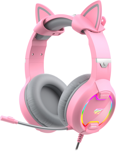 Навушники Havit HV-H2233D Cat Pink - зображення 1