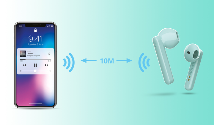 Słuchawki Trust Primo Touch True Wireless Mic Mint (23781) - obraz 6