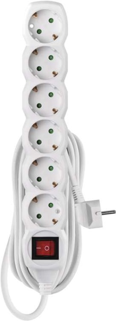 Przedłużacz sieciowy Emos P1625R 6 gniazd 5 m z wyłącznikiem 16 A 1.5 mm² (P1625R) - obraz 1