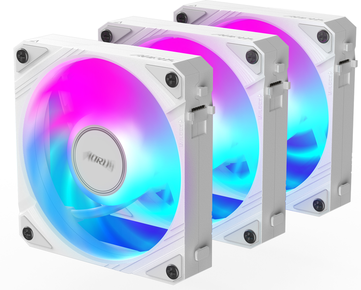 Набір вентиляторів Gigabyte Aorus EZ Chain Fan 120 Ice (GP-ECFAN1203 ICE) - зображення 4