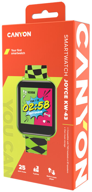 Smartwatch dziecięcy Canyon Joyce KW-43 DUAL BT Music Green (CNE-KW43YB) - obraz 7