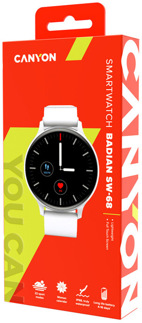 Smartwatch Canyon Badian SW-68 White (CNS-SW68SS) - obraz 7