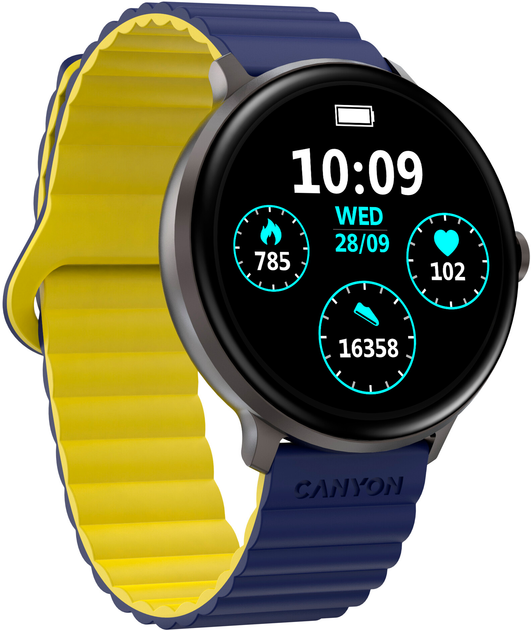 Смарт-годинник Canyon Jacky SW-69 Blue Yellow (CNS-SW69BL) - зображення 3