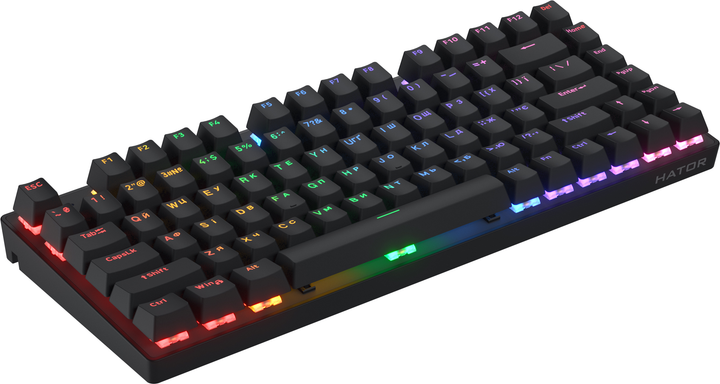 Klawiatura bezprzewodowa Hator Icefall Mecha 75 Rainbow Led Wireless/Bluetooth/USB Black (HTK275UA) - obraz 4