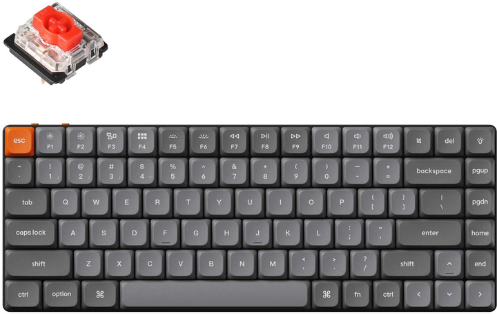 Klawiatura bezprzewodowa Keychron K3 Max Gateron MX 2.0 Red QMK RGB Wireless/Bluetooth/USB Black (K3MB3_KEYCHRON) - obraz 2