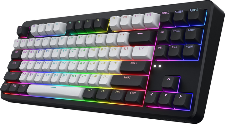 Klawiatura bezprzewodowa Hator Rockfall 3 Mecha TKL QMK/VIA Orange Wireless Black (HTK850UA) - obraz 3