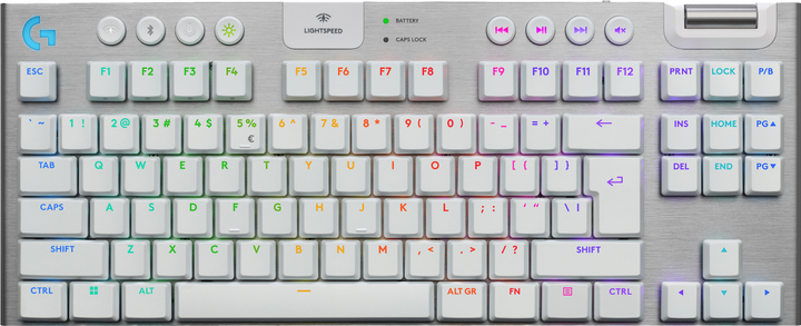 Клавіатура бездротова Logitech G915 TKL X Lightspeed Switch-Tactile Wireless/Bluetooth/USB White (920-012737) - зображення 1