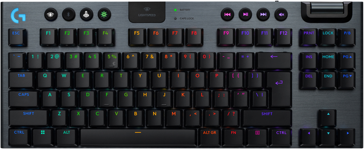 Klawiatura bezprzewodowa Logitech G915 TKL X Lightspeed Switch-Clicky Wireless/Bluetooth/USB Black (920-012757) - obraz 1