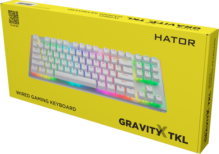 Клавіатура дротова Hator Gravity X TKL USB White (HTK551) - зображення 8