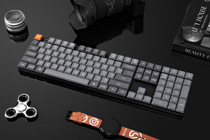 Klawiatura bezprzewodowa Keychron K5 Max Gateron MX 2.0 Brown QMK RGB Wireless/Bluetooth/USB Black (K5MH3_KEYCHRON) - obraz 4