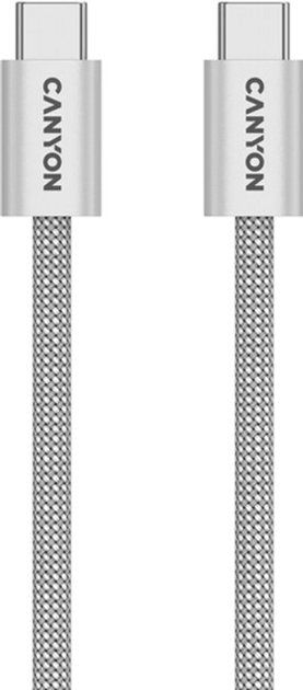 Кабель Canyon OnWire 60MG C-C 60W Magnet Braided 1 м Light Grey (CND-CCMG60AB15LG) - зображення 4